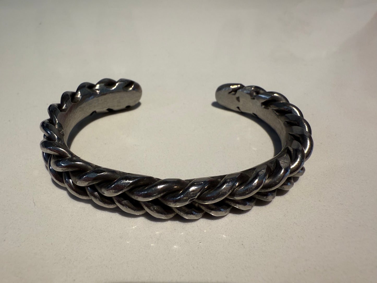 Silver Stainless Double Braid Bracelet (CUSTOM)