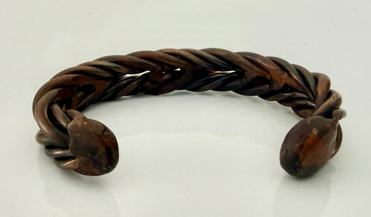 Heat-Toned Copper Braided Bracelet  (READY TO SHIP)